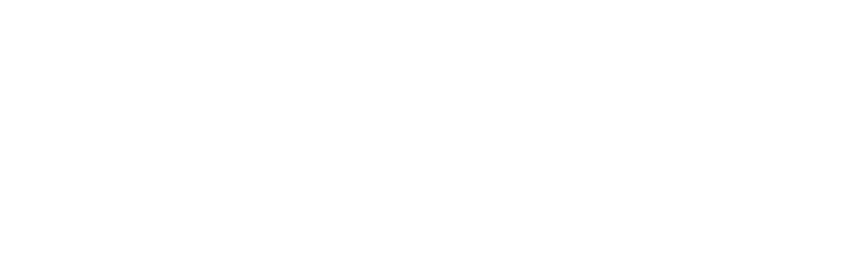 A black and white image of a logo for Forest Pointe Apartments in Lake Bluff, Illinois.